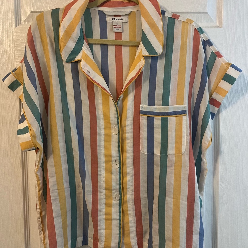 Madewell Multicolor Striped Button Down Shirt